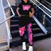Women's Clothing Summer Casual Two Piece Suit For Women Heart Shaped Letter Print Short Sleeved Tops Sweatpants Two Piece Suit For Women_voghion.com