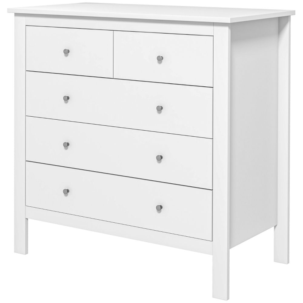 Kommode, Credenza, Leises Öffnen/Schließen, Kippschutz, 79 X 39,5 X 80,5 Cm, Bianco_voghion.com