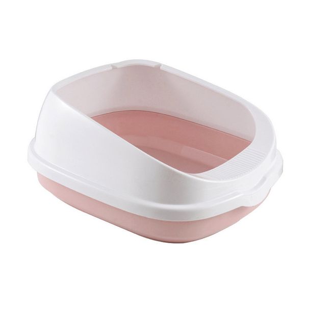 New Extra Large Pet Litter Box Detachable Semi-Enclosed High-Low Style Anti-Splash Cat Toilet_voghion.com