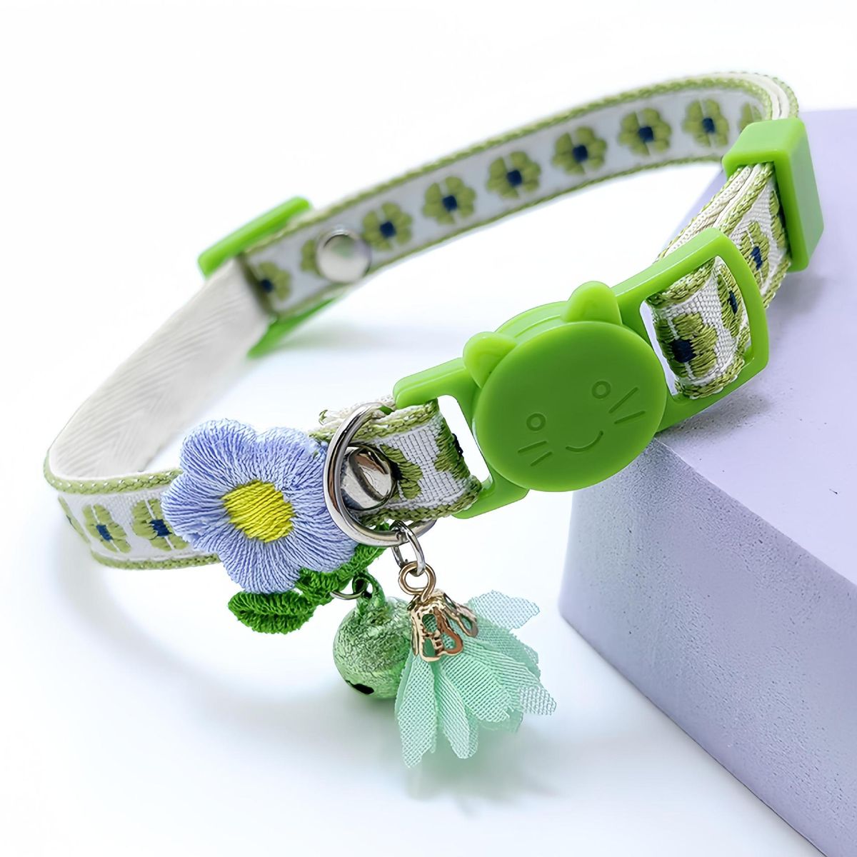 2024 Nowa haftowana regulowana obroża bezpieczeństwa dla kota_voghion.com