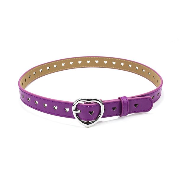 VROČE Vroče prodajane otroške punk študentske kavbojke za fante in deklice v obliki srca, izdolben pas s srcem, ženske, roza, nebesno modre_voghion.com