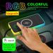 Car Wireless Charger Silicone Non-Slip Pad RGB Light For IPhone_voghion.com