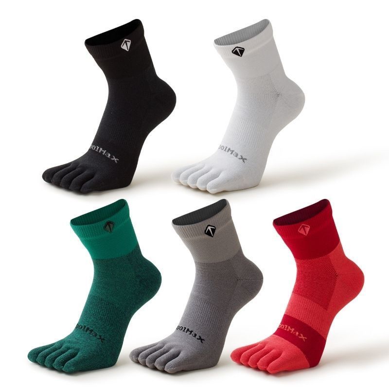 Running Outdoor Hiking Sports Marathon Coolmax Sweat-wicking Quick-drying Breathable Toe Socks_voghion.com