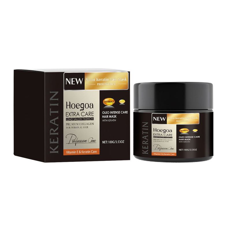 Hoegoa Nourishing Repair Hair Mask Repair Hair Natural Fluffy Soft Moist Moist Keratin Hair Mask_voghion.com