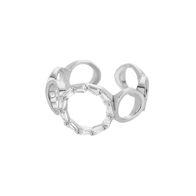 New Cuban Zircon Open Gold-Plated Chain Double Layer Women Hip-Hop Ring_voghion.com