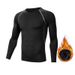 Herbst Winter Fleece-Gefüttert Sportswear Set Für Männer Outdoor Skifahren Laufen Quick-Dry Engen Fitness Basis Schicht_voghion.com