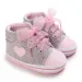Chaussures pour bébé fille avec nœud en dentelle et pois imprimés, baskets montantes Littlesprouts décontractées à semelle souple pour nouveau-né_voghion.com