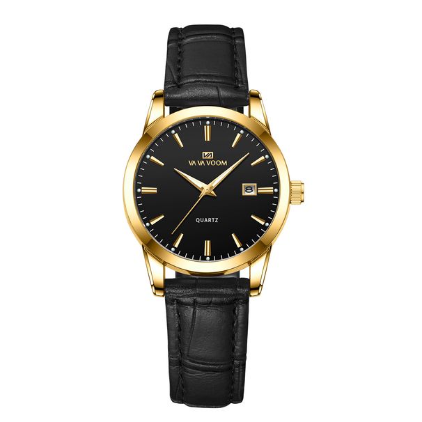 New Couple Male And Female Student Leisure Waterproof Belt Watch, Calendar Quartz Watch_voghion.com