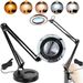 Desk Lens Glass Light With Lamp 64 Light 5X And Glass With Base 2-in-1 Clamp Magnifying LED 4.3 Stand And Magnifier Magnifying_voghion.com