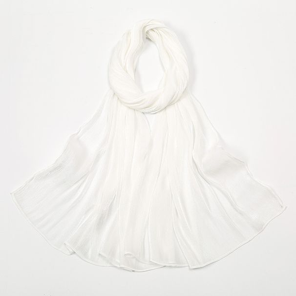 Sciarpe da donna, sciarpa lunga, traspirante, in chiffon di seta brillante, semplice, in tinta unita, stile malese indonesiano, da donna_voghion.com