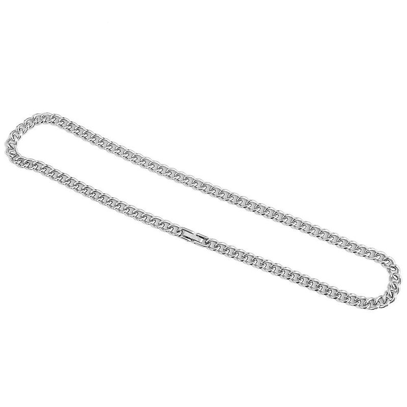 Collar de cadena de acero y titanio para hombre, estilo cubano moderno, cadena unisex de hip-hop, accesorio versátil y moderno para mujer._voghion.com