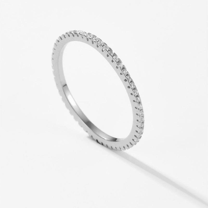 FUAMAY Zierlicher 1,3 mm Regenbogen-Diamant-Ewigkeitsring, vergoldet, 5A AAAAA-Zirkonia-Ringe_voghion.com