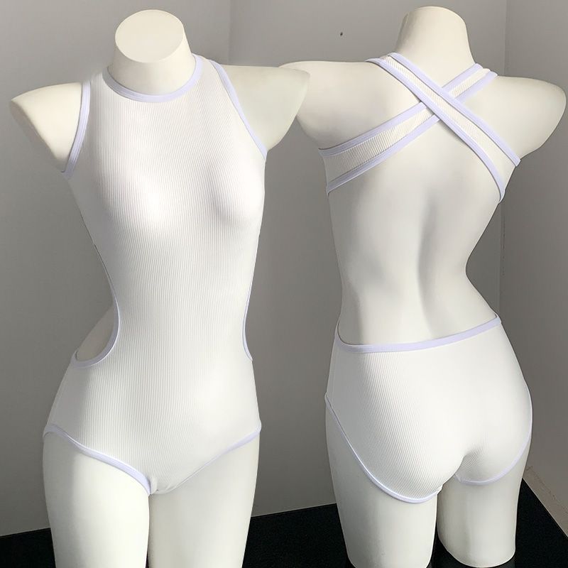 【Pulassi】 Moteriškas maudymosi kostiumėlis karštosiose versmėse 2024 m. vientisas su padalintu viršumi, aukščiausios kokybės lenktynių trikampio formos maudymosi kostiumėlis_voghion.com