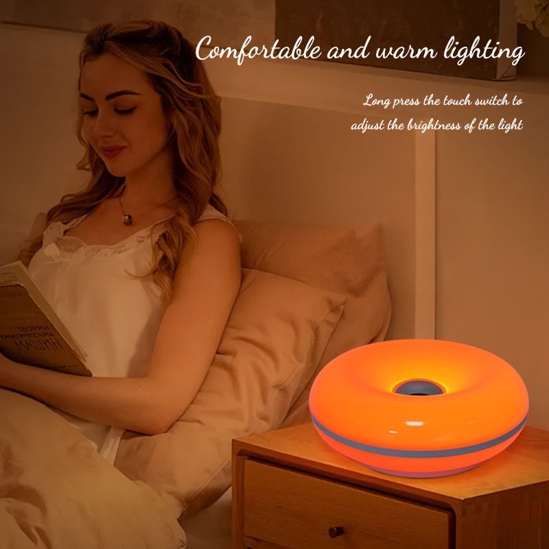 Luminária de mesa estilo vintage estilo vintage Wangboli Donut Wall para quarto com toque regulável Bauhaus_voghion.com