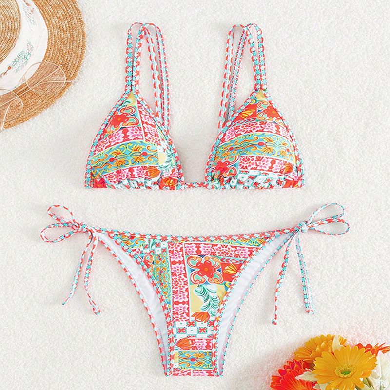 Maillot de bain sexy à lacets pour femme, haut de gamme_voghion.com