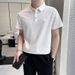 Summer New Products Men's Polo Shirt Solid Color Clean Drape Men's Elastic Ice Silk Lapel Short Sleeve POLO Shirt_voghion.com