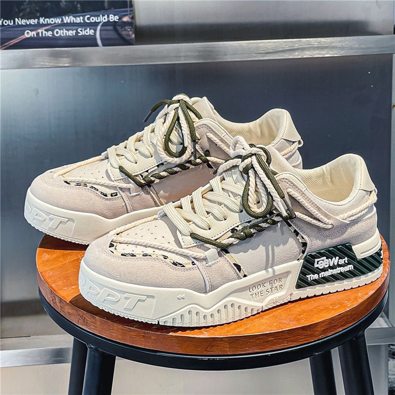Pantofi sport casual cu talpă groasă, albastru-opșon, cu curea din pânză, noi, la modă și personalizabili, cu design modern și personalizat._voghion.com