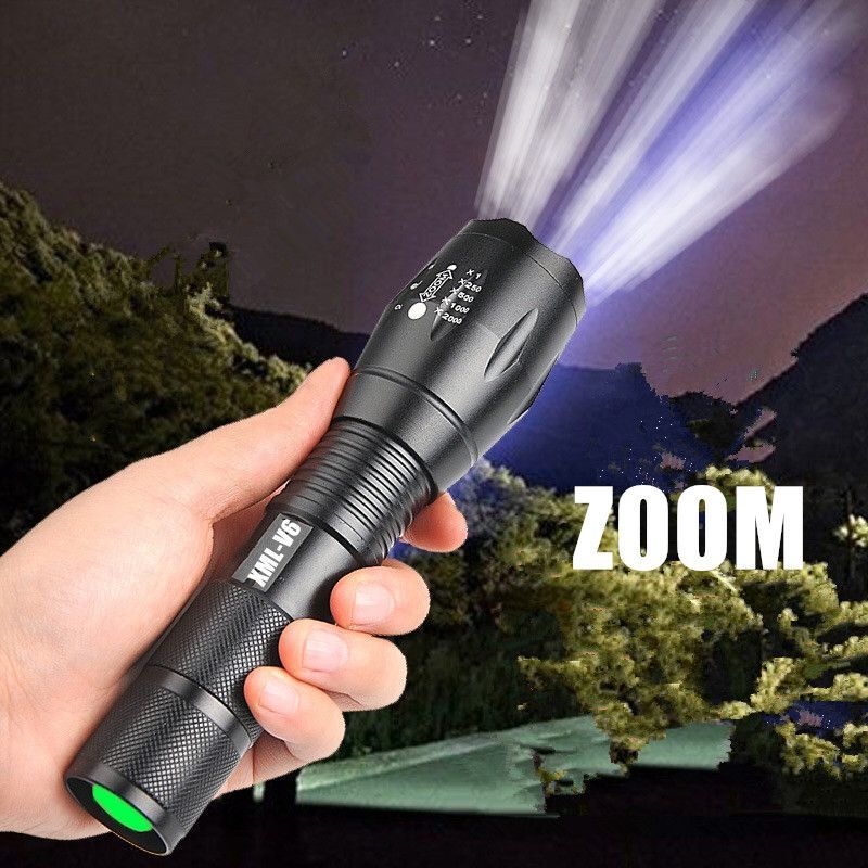 Portable Mini Flashlight LED ZOOM Torch Hunting Zoomable Flashlight Torch Light_voghion.com