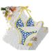 2026 Bikini New Women's European And American Style Small Daisy Print Color Block Trim High-End Set Cross-Border_voghion.com