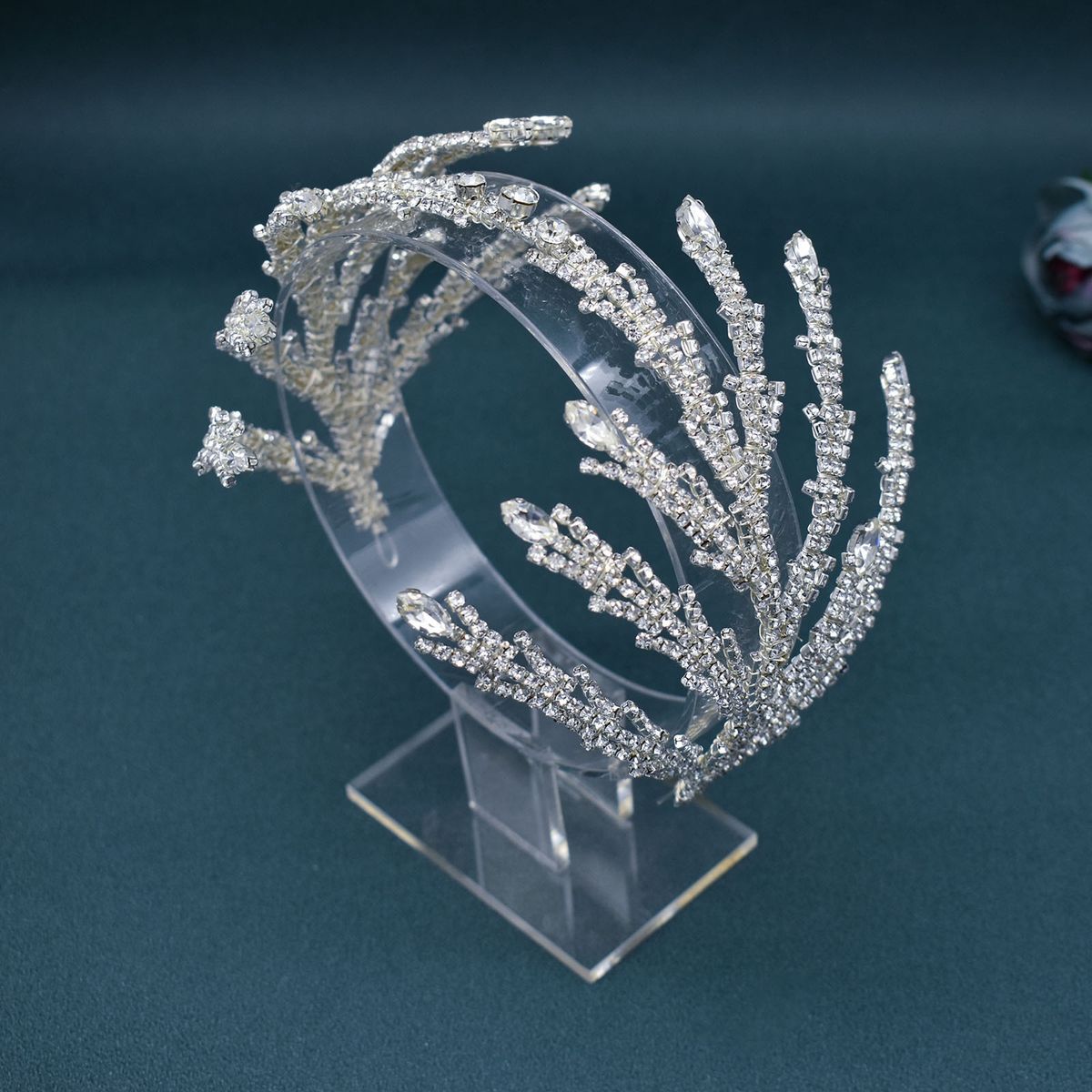 Originální nový styl svatební ručně vyráběná čelenka svatební šaty vlasové doplňky vlasový žehlicí pásek čelenka ve tvaru čelenky_voghion.com