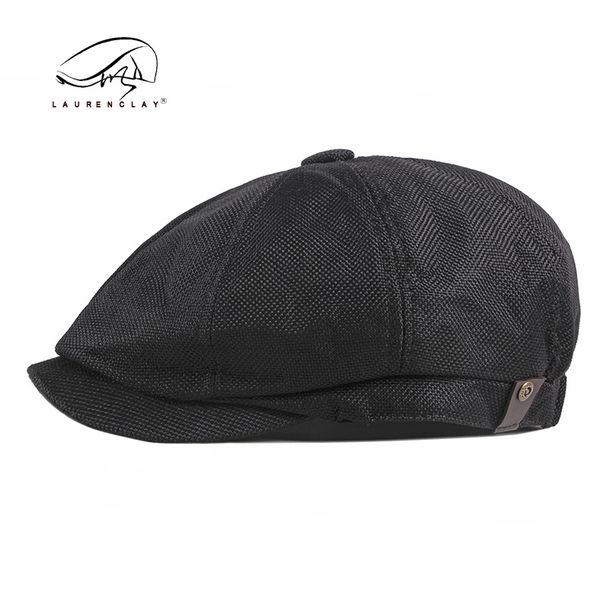 Chapeau octogonal unisexe pour hommes, casquette fine et respirante pour hommes, béret rétro décontracté pour enfants_voghion.com