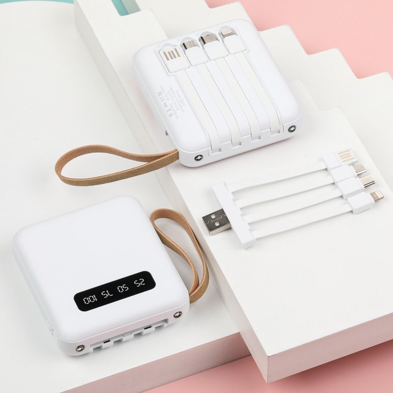 Power Bank New Mini 20000 MAh Power Bank With Built In Cable, Large Capacity Mobile Power_voghion.com