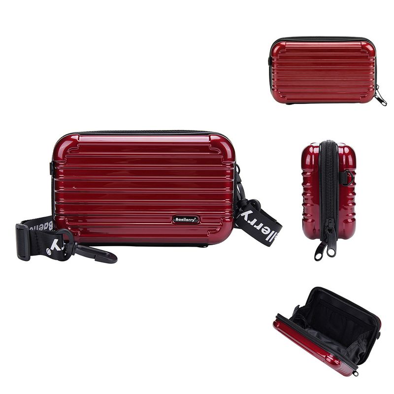 Sacs pour femmes Nouveau sac de rangement pour femmes Sac à bandoulière à rayures en PC à coque rigide Sac messager Mini boîte Sac cosmétique pour femme_voghion.com