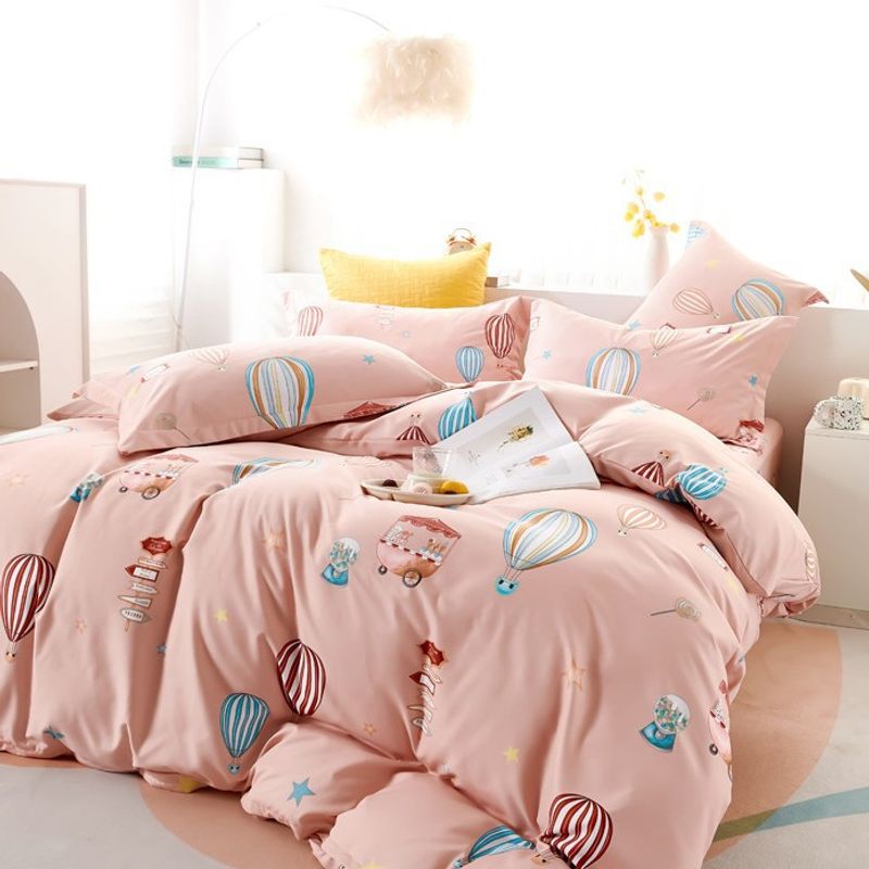 Set di biancheria da letto Home Textile Premium Twill Platinum da 4 pezzi - Include lenzuolo con angoli, copripiumino e federe_voghion.com