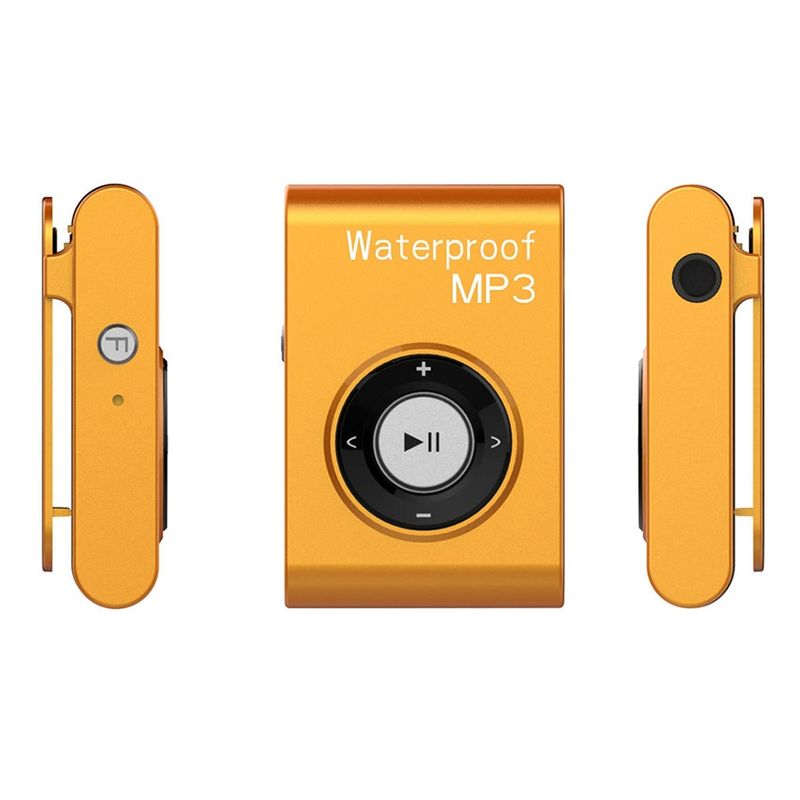 Player muzical MP3 C26 IPX8 impermeabil, sport, înot, scufundări, cu clip și căști, suport FM, memorie: 8 GB (portocaliu)_voghion.com