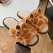 Women's Winter New Indoor Warm Cotton-padded Cartoon Giraffe Plush Confinement Shoes For Students_voghion.com