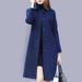 Women's woolen coat, medium-length, British style, spring and autumn new slim woolen coat, women's slim woolen suit_voghion.com