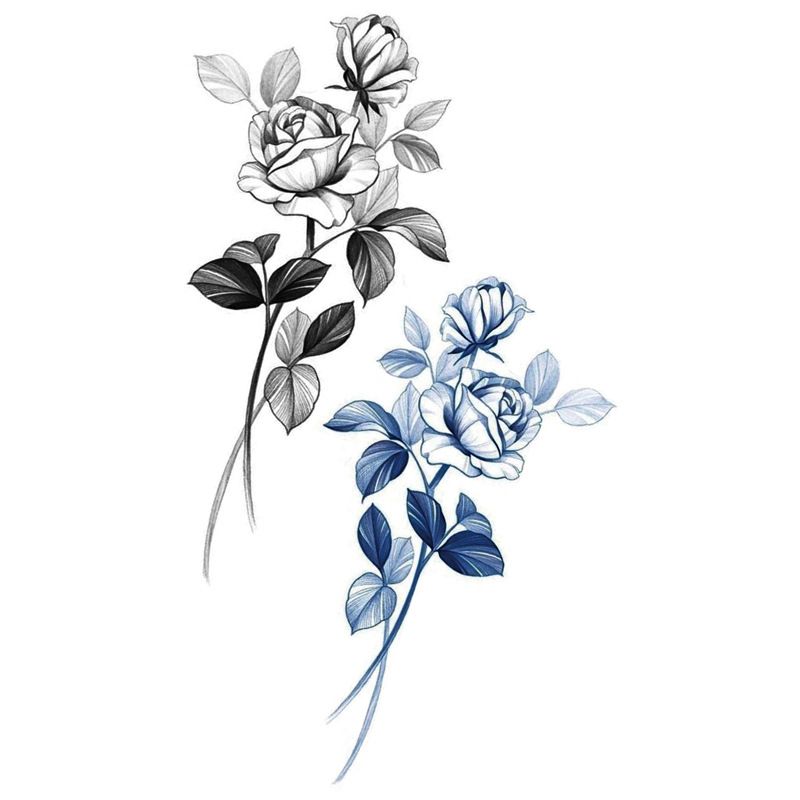 Q 001-040 Majhen komplet vodoodpornih nalepk za tetovaže, poljubna kombinacija_voghion.com