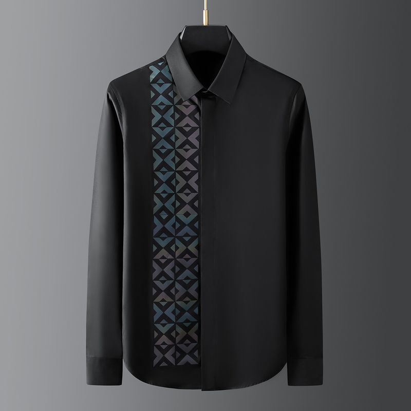 Abbigliamento maschile tendenza nuova camicia stampata a caldo con fiori colorati business casual leggero di lusso per giovani uomini vendita diretta in fabbrica_voghion.com