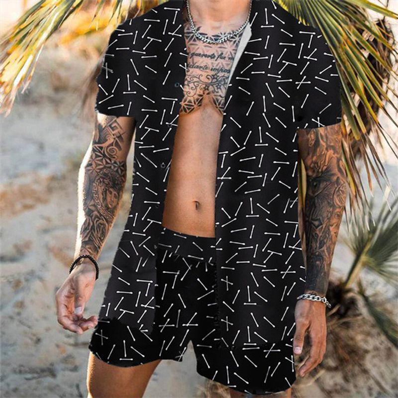Cardigan de plage hawaïen pour hommes, décontracté, chemise imprimée, été_voghion.com