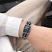 Douyin Live Xiaoxiang Second-hand Braided Strap Bracelet Two-needle Square Quartz Women's Watch_voghion.com