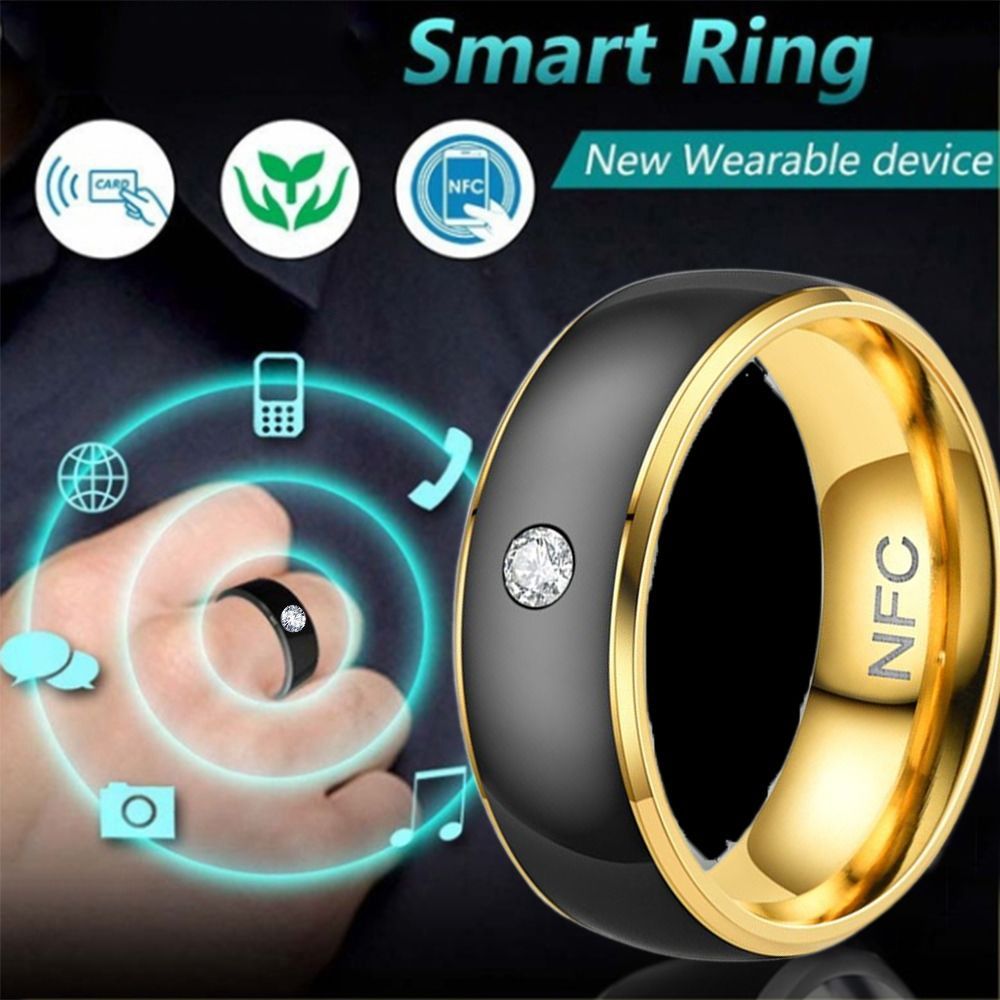 Multifunktionell Smart Rostfritt Stål Magic Wear NFC Finger Ring Vattentät Bärbar Connect för Android Phone Men_voghion.com