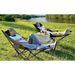 Sedia a sdraio, doppio uso per sedersi e sdraiarsi, lettino per il pisolino leggero e trasportabile, sedia pieghevole da campeggio all'aperto con tre_voghion.com