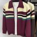 Herrenbekleidung Hohe Qualität! Retro Twist gestreifter Reißverschlusspullover Strickjacke Herren Herbst und Winter lockere Langarm-Reverspulloverjacke_voghion.com