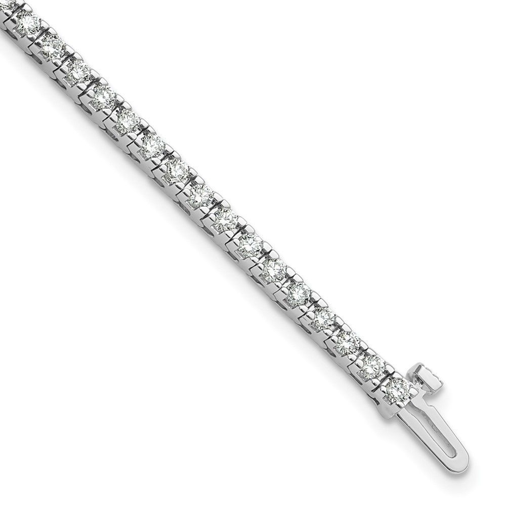 14k White Gold Holds Tennis Bracelet Mounting_voghion.com
