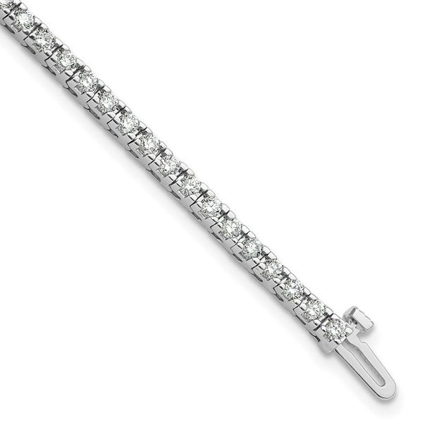 14k White Gold Holds Tennis Bracelet Mounting_voghion.com