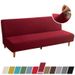High Elastic Armless Sofa Cover All Inclusive Household Dustproof Folding Bed Cover Simple Fabric Solid Color Sofa Cover_voghion.com
