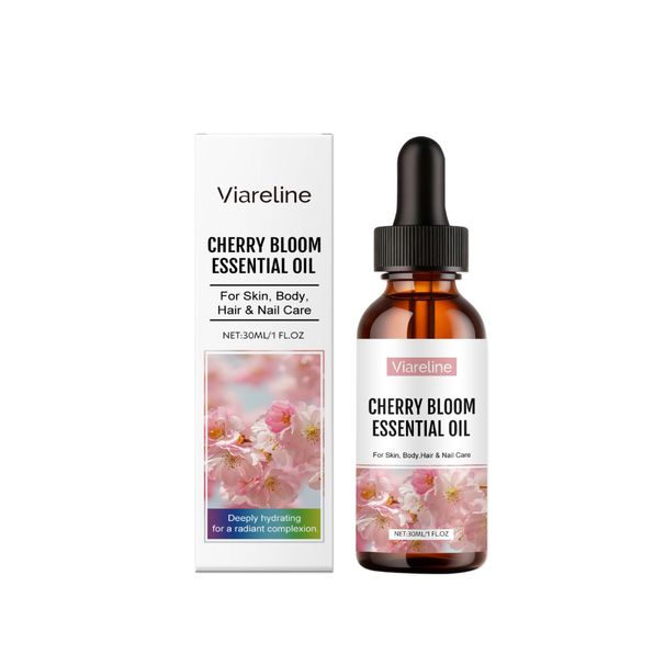 Viareline Multifunktionales Sakura-Nährendes, befeuchtendes, feuchtigkeitsspendendes ätherisches Massageöl für die Haut_voghion.com