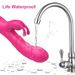 Vibratore dildo Xbonp per donne, 10 modalità di vibrazione, vibratore a coniglio per punto G, giocattoli sessuali per adulti (rosso)_voghion.com