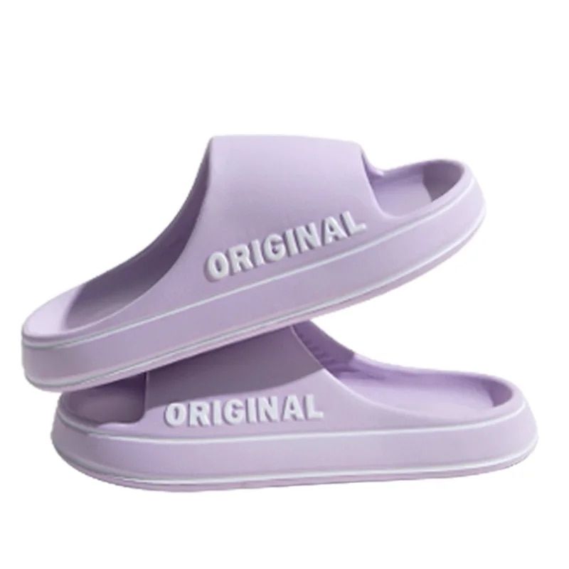 Vrouwen Dikke Zool Zomer Strand Slides Badkamer Anti Slip Slipper Zachte Sandalen Mode Ultra Lichte Letter Schoen_voghion.com