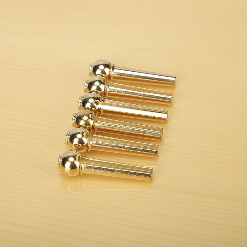 Folk Reinem Kupfer Kegel Messing Beiträge Peg Puller Verlängerung Sustain Gitarre String Befestigung Pegs Set_voghion.com