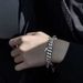 Men's Fashionable Temperament Simple Bracelet Versatile Style Titanium Steel Cross Pendant Trendy Hip Hop Cool Korean_voghion.com