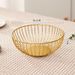 Nordic Minimalist Iron Fruit Bowl – Round Snack Tray In Gold & Black (Small/Medium/Large, Geometric Design, Multi-Purpose Home Decor)_voghion.com
