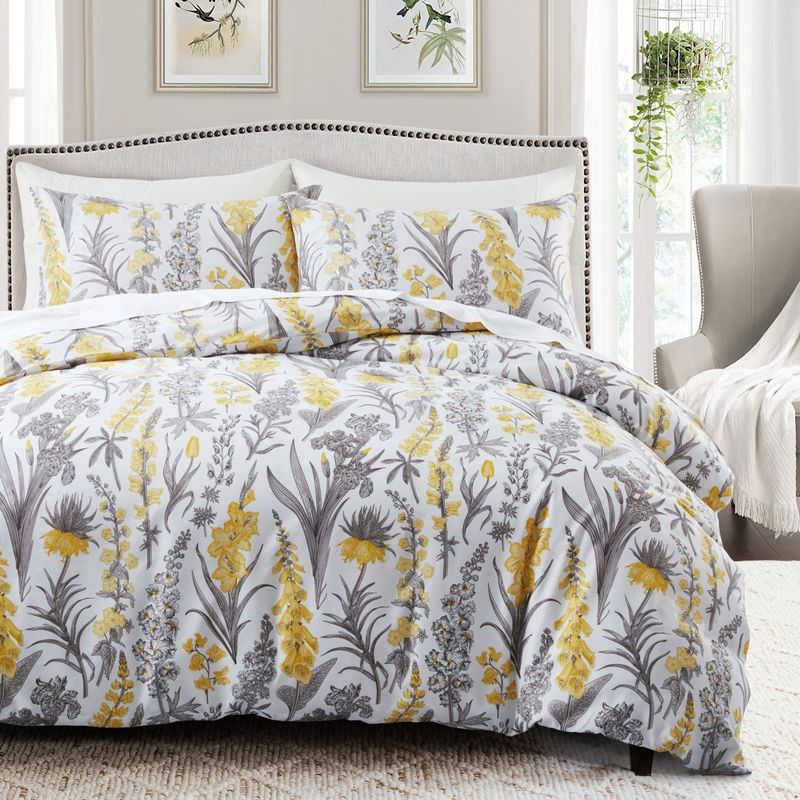 Housse de couette Flower Garden Fresh, parure de lit trois pièces en polyester doux et velours fraisé_voghion.com