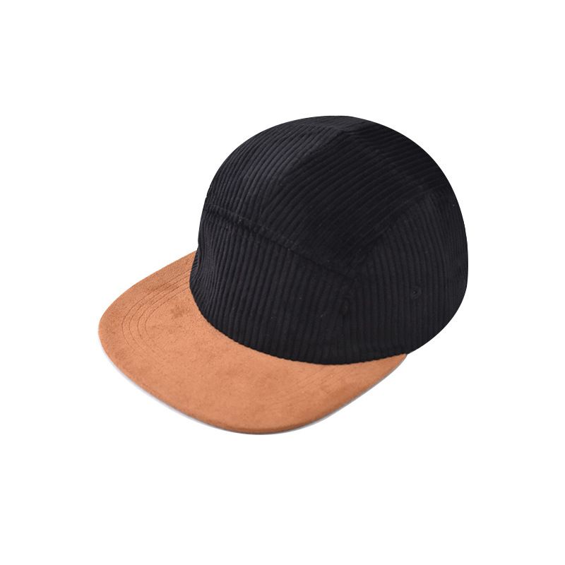 Cappello da baseball a tesa corta con lingua d'anatra, da uomo e da donna, con bordo piatto in velluto a coste e blocchi di colore, morbido e casual, per esterni_voghion.com