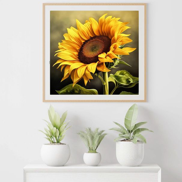 Neues, heiß begehrtes 5D-Sonnenblumen-DIY-Gemälde zur Dekoration von Wohnzimmer und Eingangsbereich_voghion.com